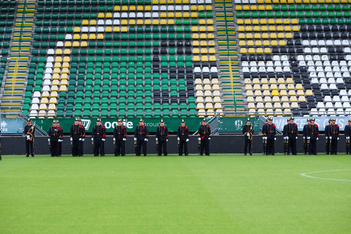 Den Haag, 16 september 2025Reportage van de ceremoniele taak van Defensie tijdens PrinsjesdagFoto: Ceremonie in het ADO stadion.