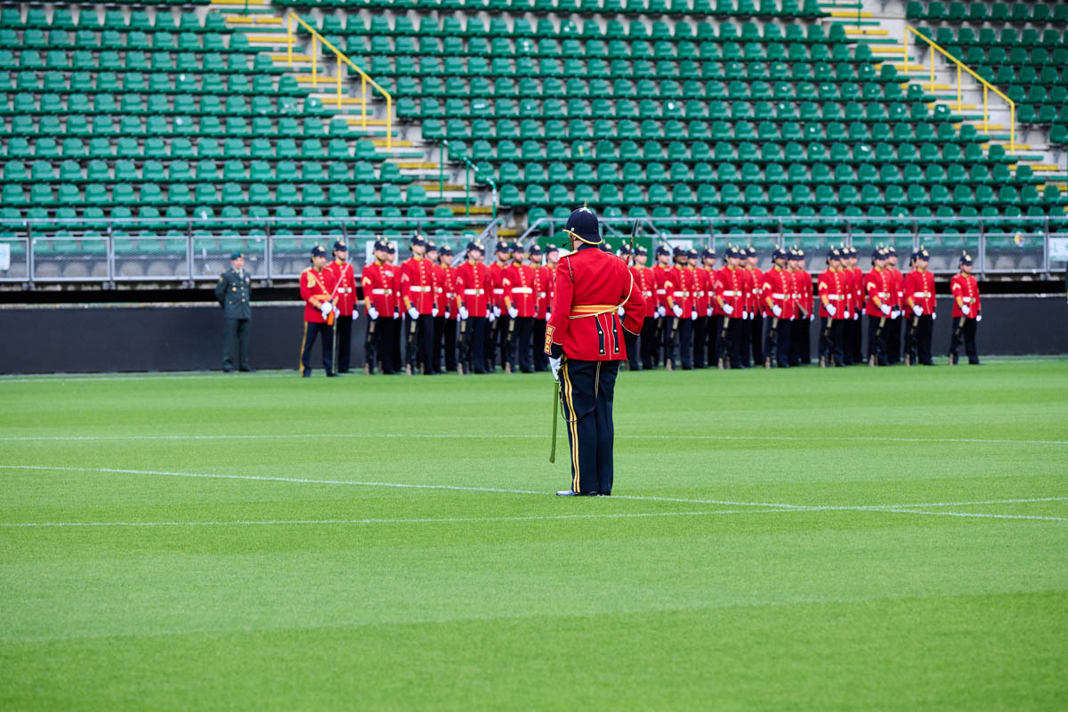 Den Haag, 16 september 2025Reportage van de ceremoniele taak van Defensie tijdens PrinsjesdagFoto: Ceremonie in het ADO stadion.