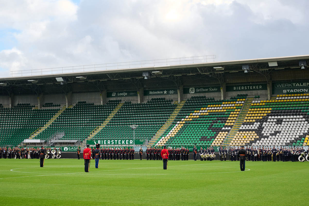 Den Haag, 16 september 2025Reportage van de ceremoniele taak van Defensie tijdens PrinsjesdagFoto: Ceremonie in het ADO stadion.