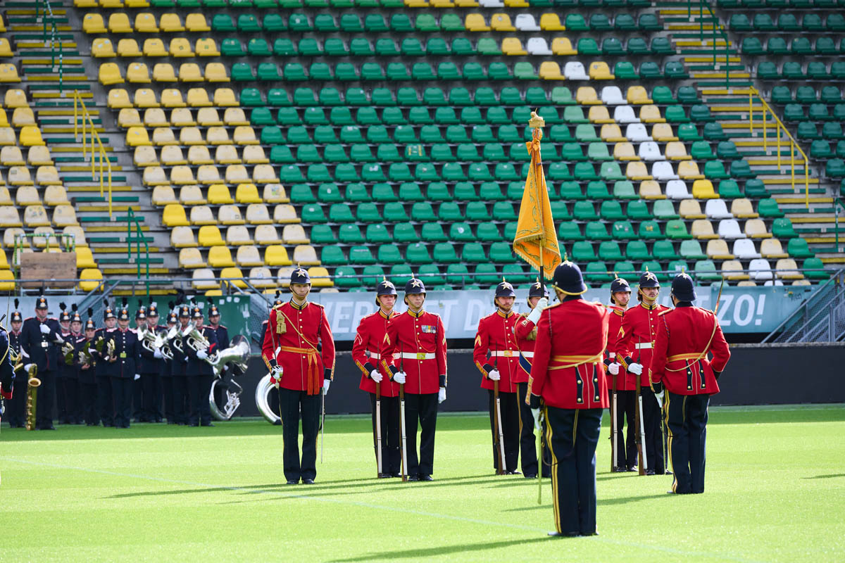Den Haag, 16 september 2025Reportage van de ceremoniele taak van Defensie tijdens PrinsjesdagFoto: Ceremonie in het ADO stadion.