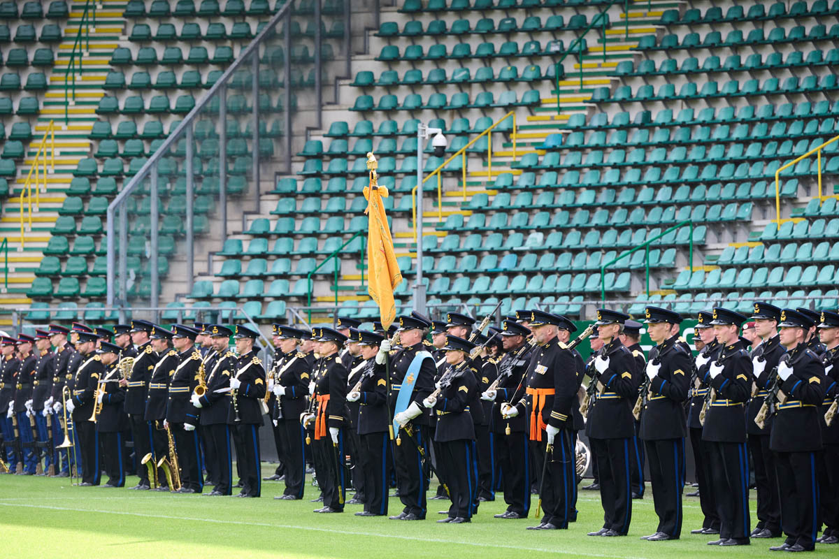 Den Haag, 16 september 2025Reportage van de ceremoniele taak van Defensie tijdens PrinsjesdagFoto: Ceremonie in het ADO stadion.