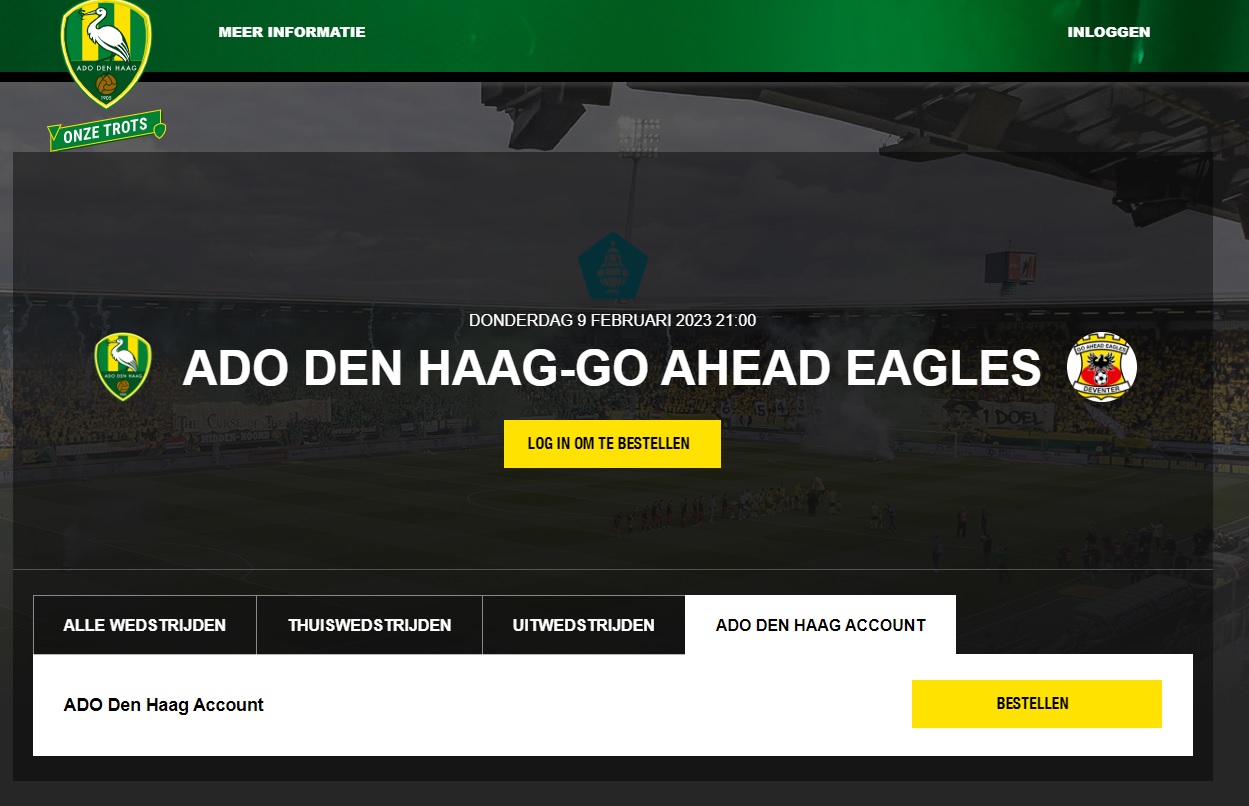 ado den haag account